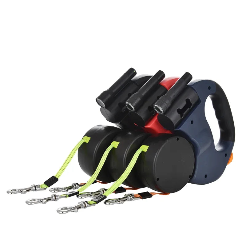Premium 3M Retractable Double Dog Leash