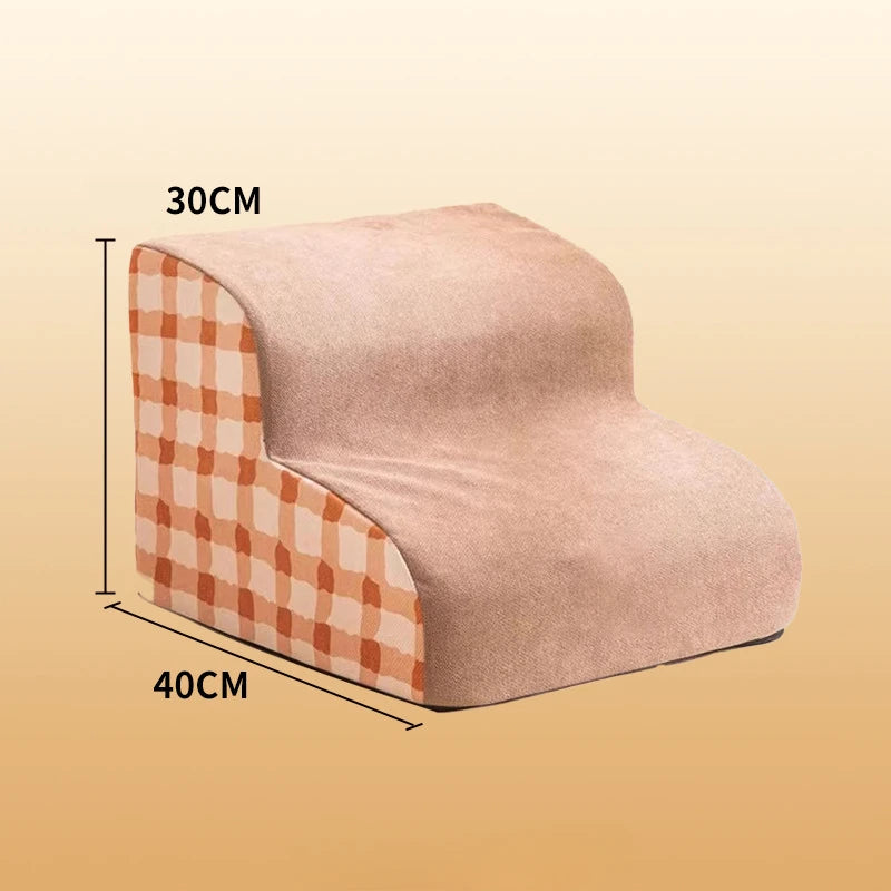 2/3 Step Dog Ramp Ladder Washable Non Slip Removable Memory Foam