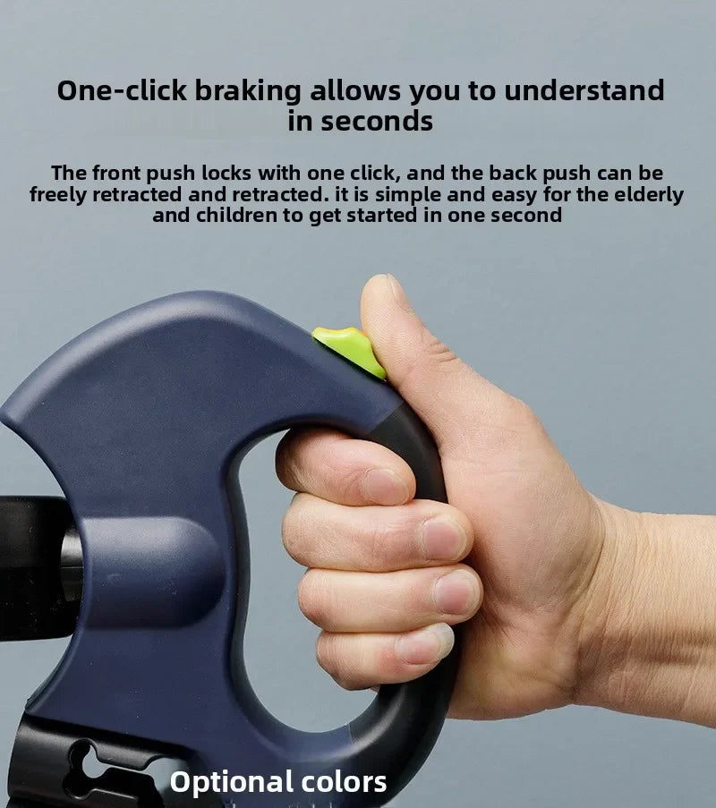 Premium 3M Retractable Double Dog Leash