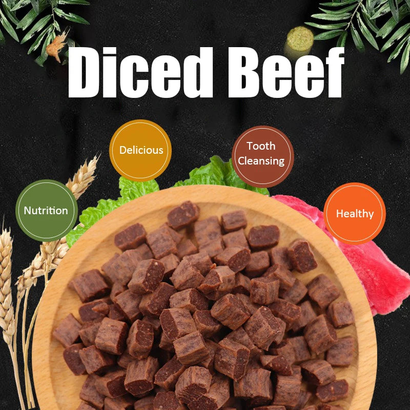 Diced Beef Dog Treats