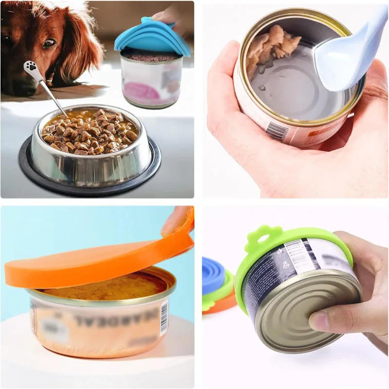 Reusable Pet Can Cover & Spoon