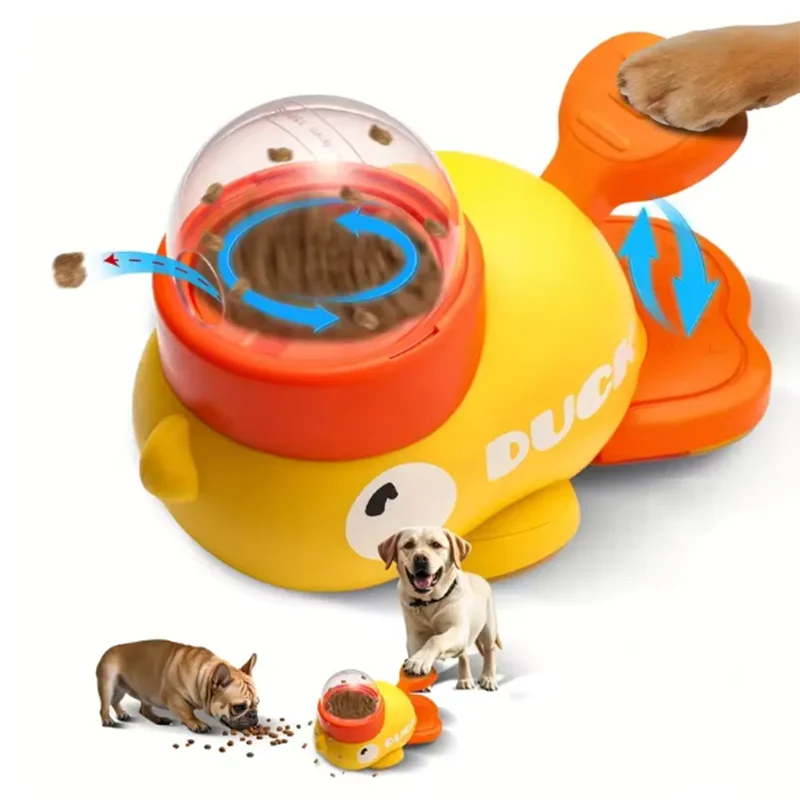 Interactive puzzle dog feeding machine
