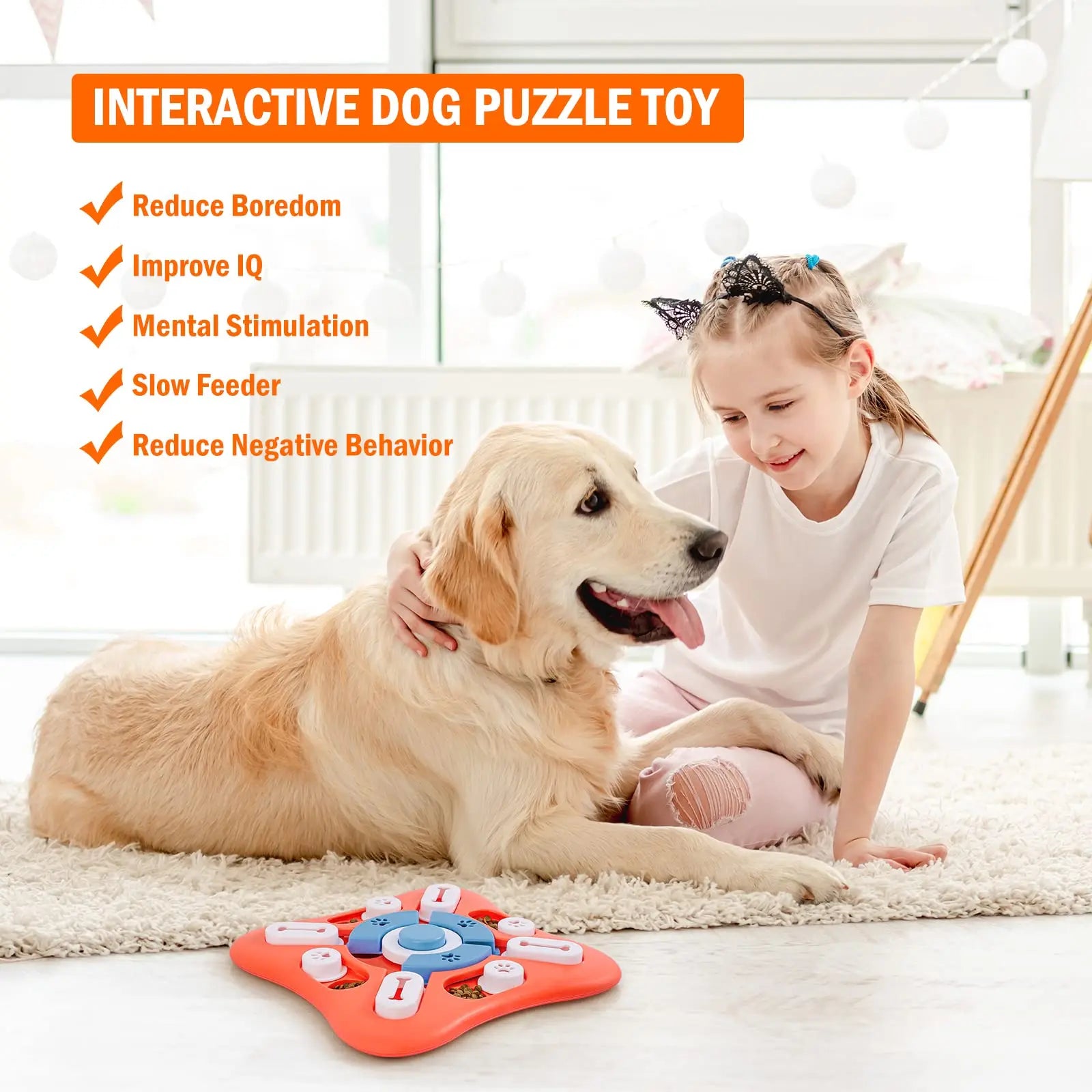 Interactive Puzzle Feeder Toy