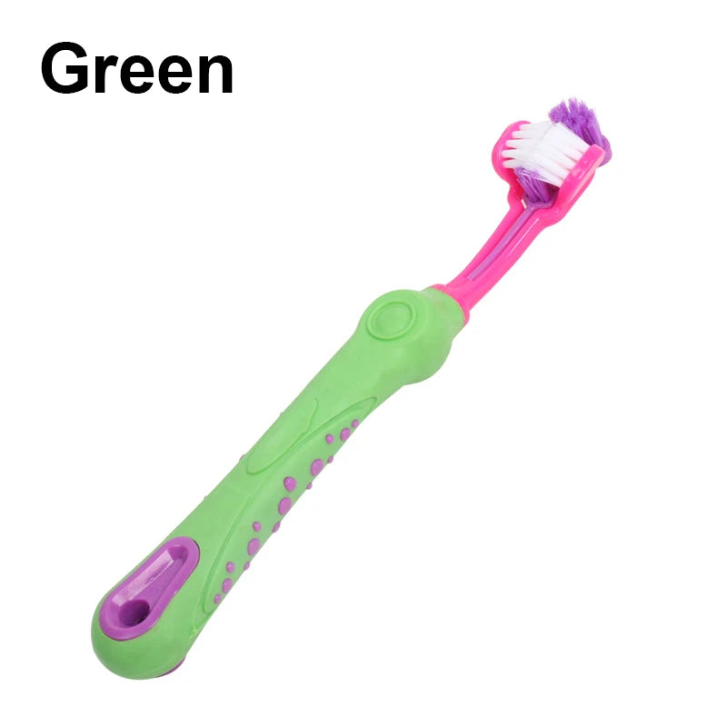 Three-Sided Pet Toothbrush