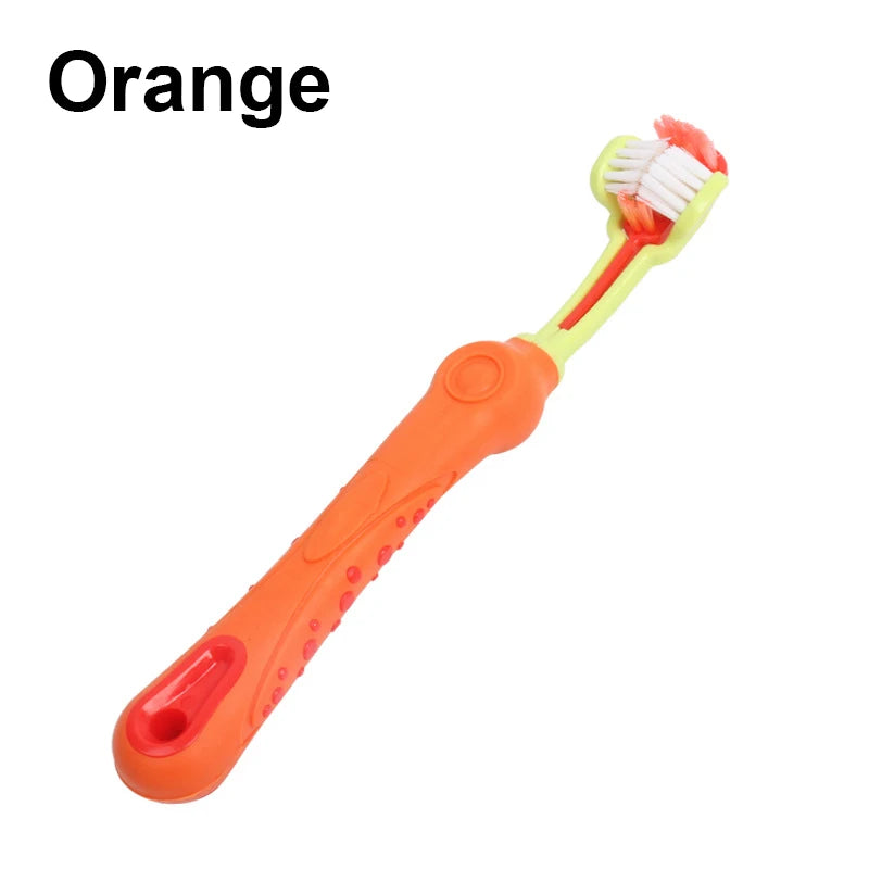 Three-Sided Pet Toothbrush