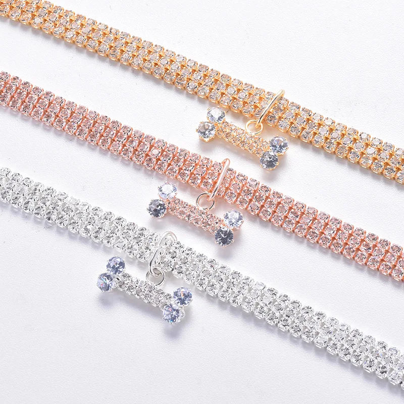 Rhinestone Pet Collar