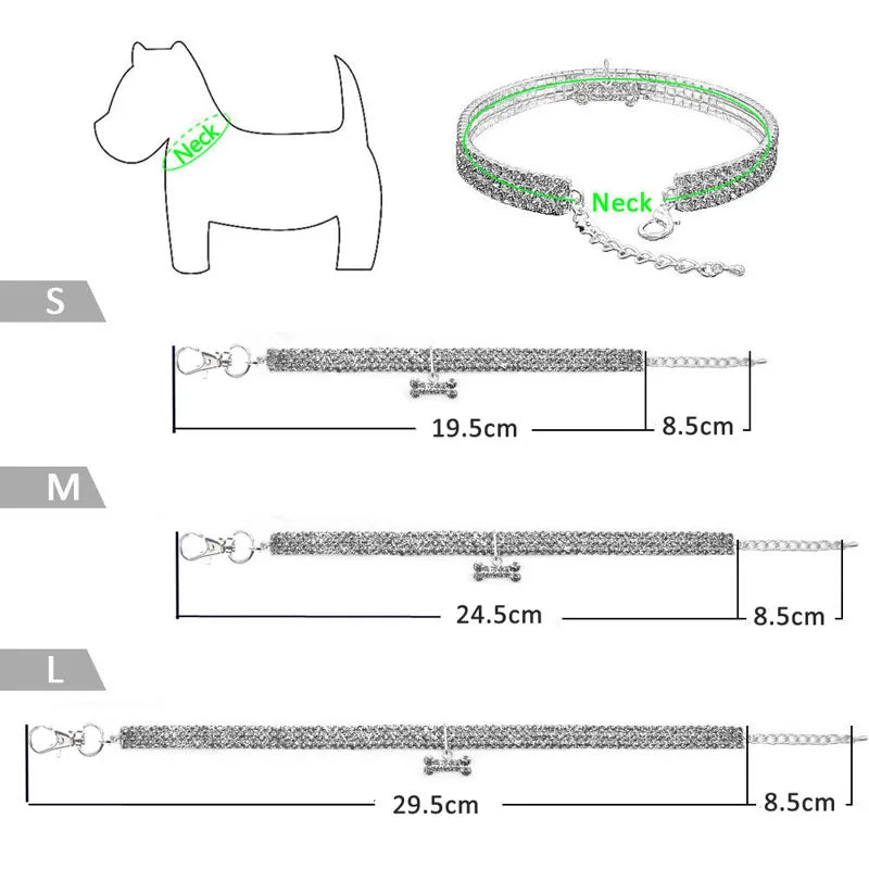 Rhinestone Pet Collar