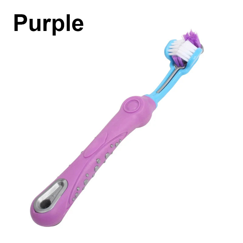 Three-Sided Pet Toothbrush