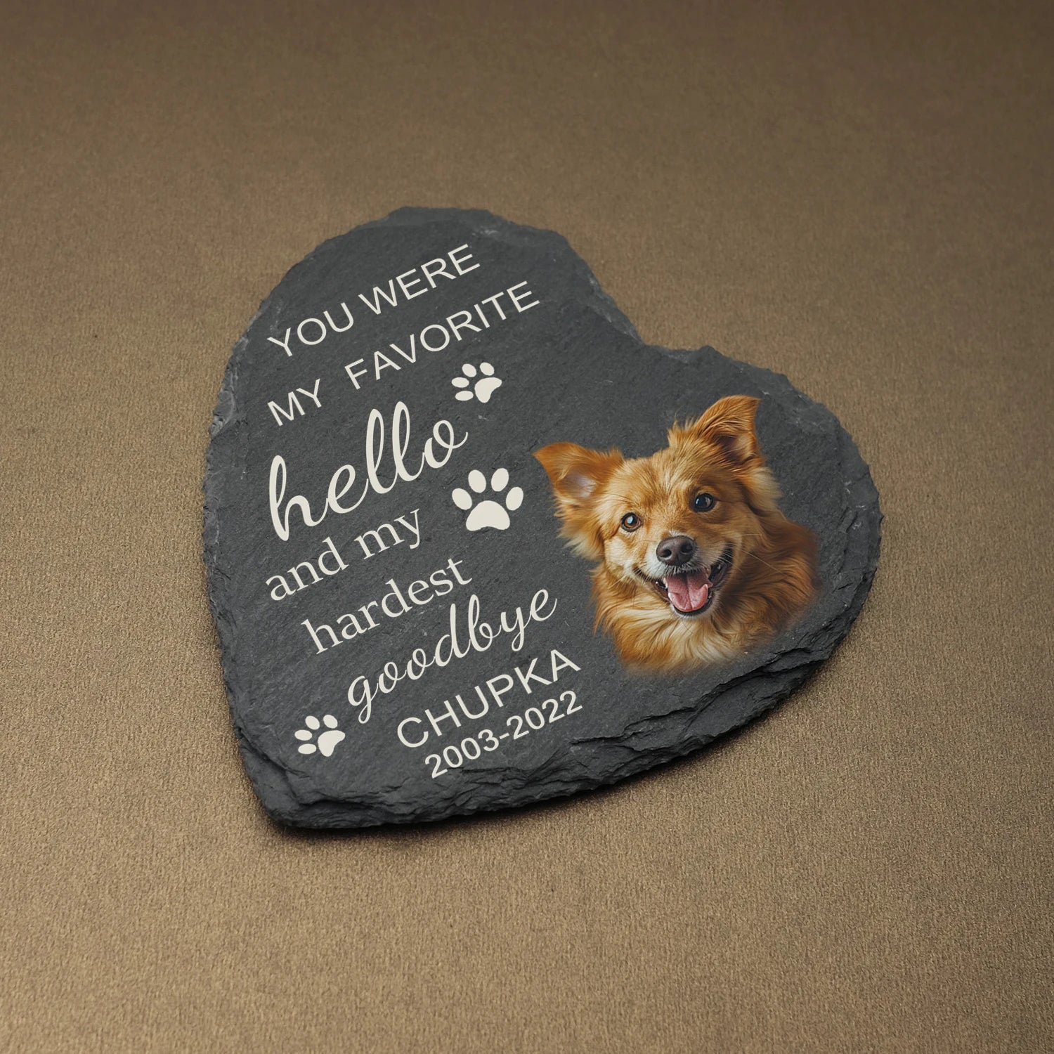 Engraved Pet Memorial Stone